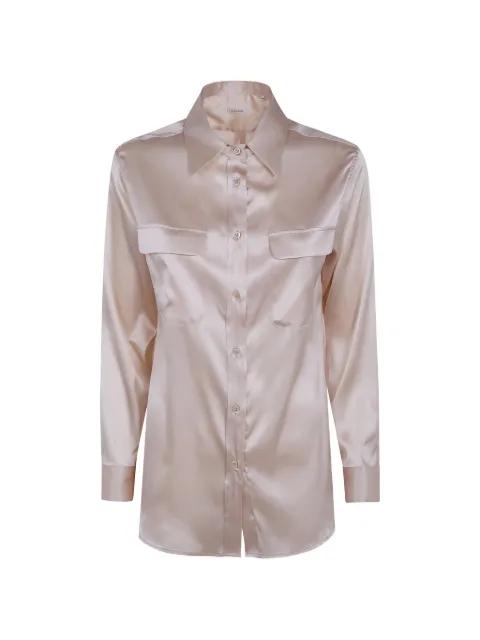 flap-pocket silk shirt by ARCHIVIO 67