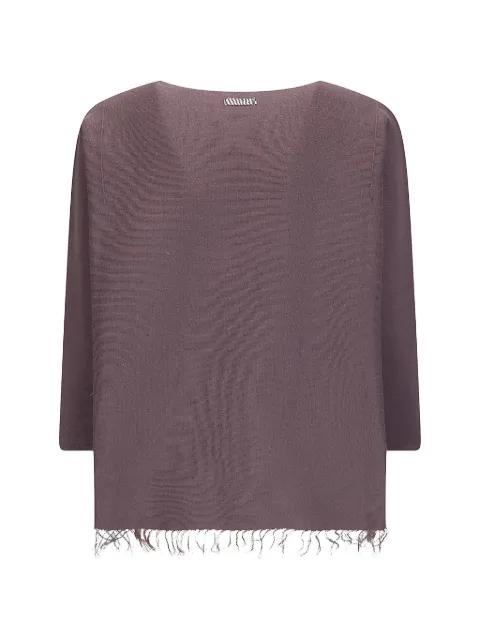 frayed-hem slit-detail sweater by ARCHIVIO B