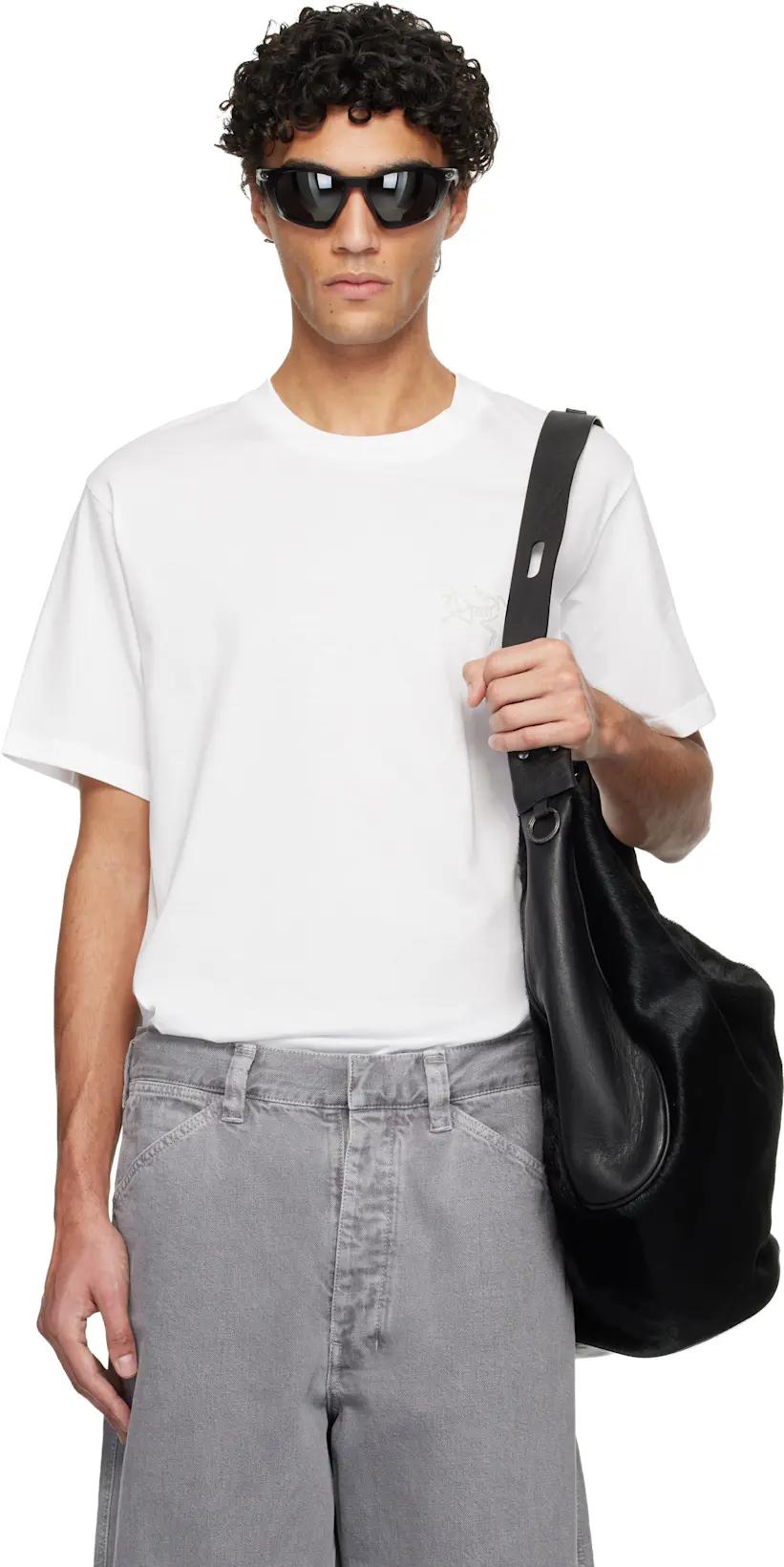 White Kragg SL Cotton SS T-shirt by ARC'TERYX