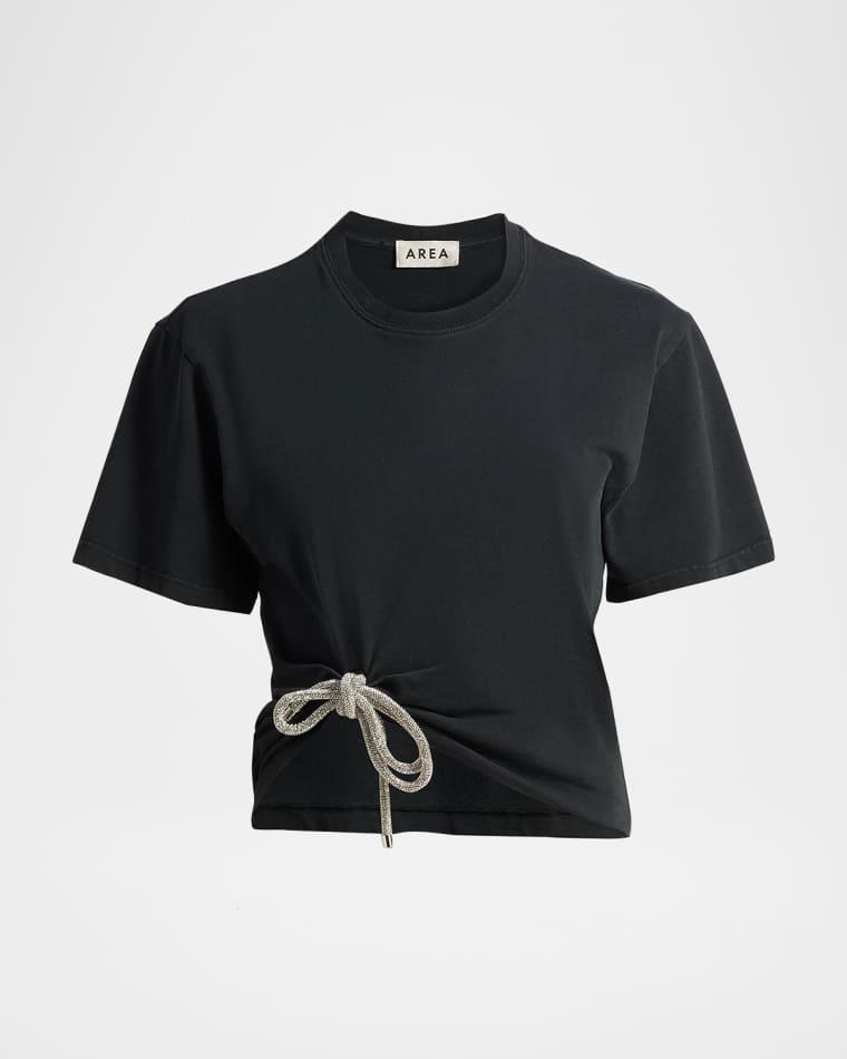 Crystal Bow Short-Sleeve T-Shirt by AREA