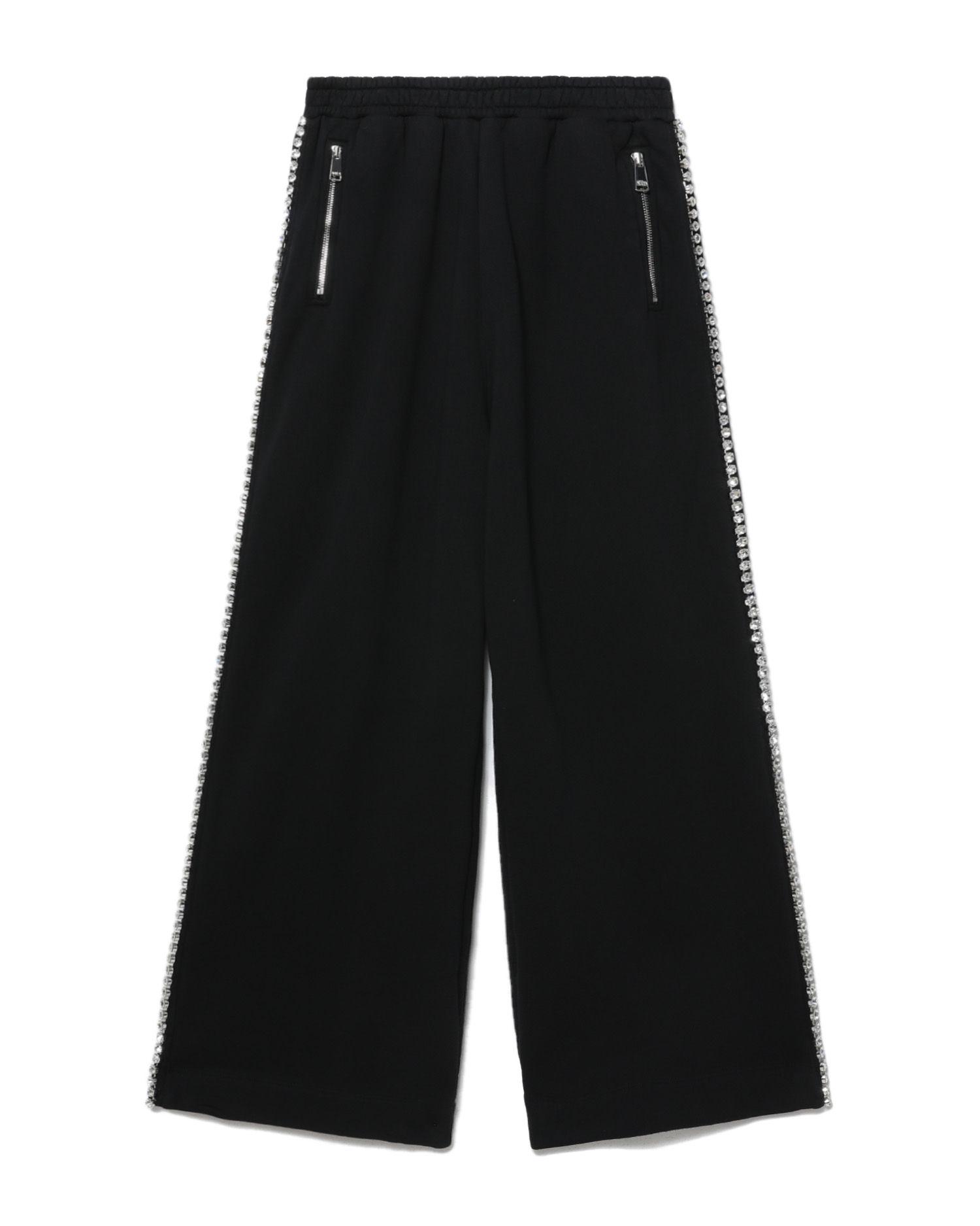Crystal embellished wide leg pants by AREA