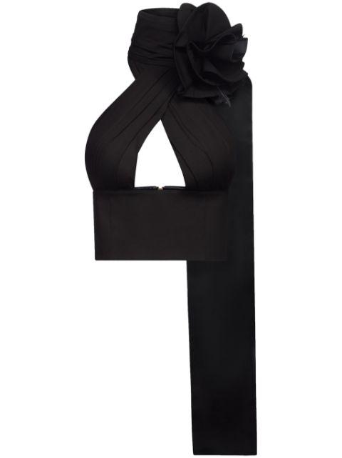 Flower Corsage halter top by AREA
