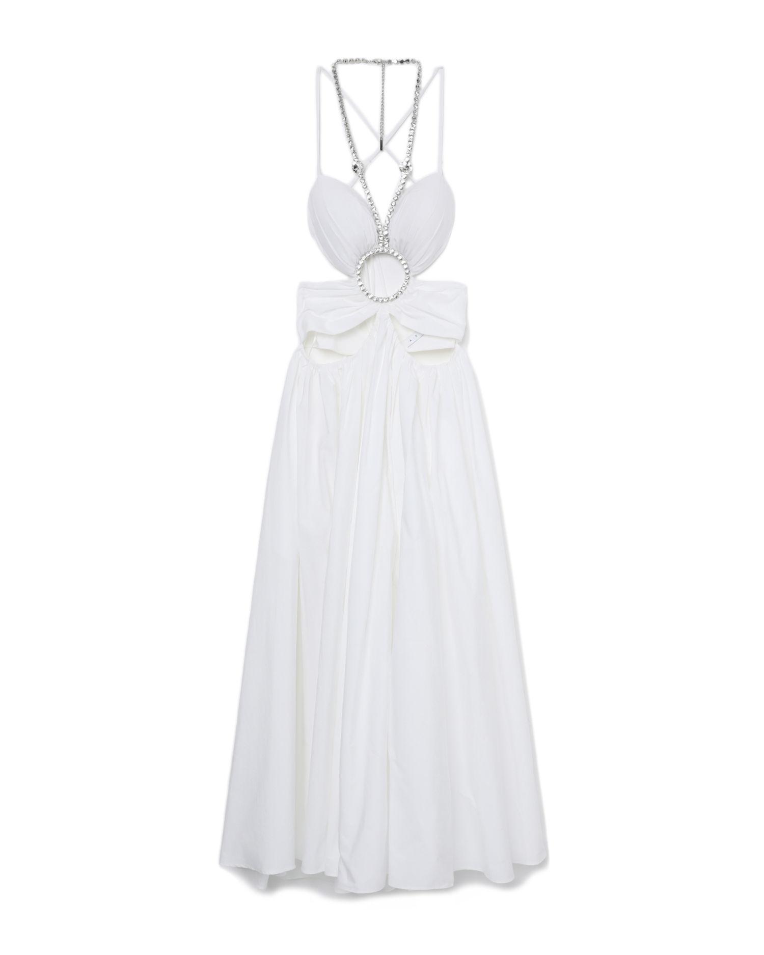 Gathered butterfly poplin midi dress by AREA