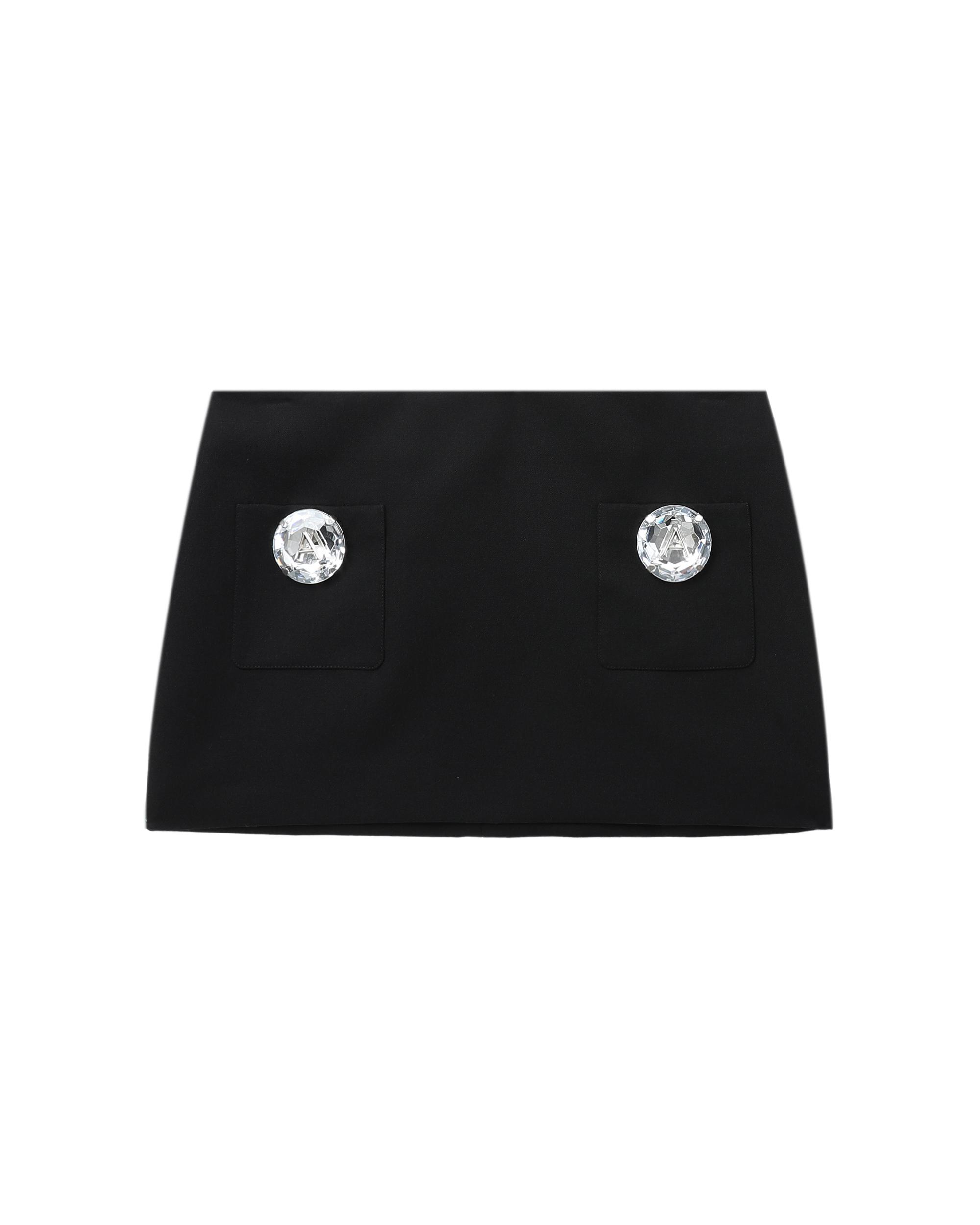 Jumbo crystal-embellished wool miniskirt by AREA