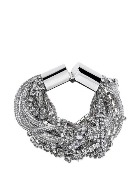 Messy crystal-embellished multi-strand bracelet by AREA