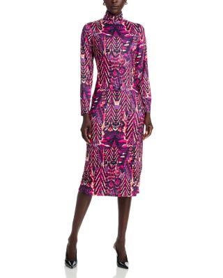 Mock Neck Midi Dress by AREA STARS