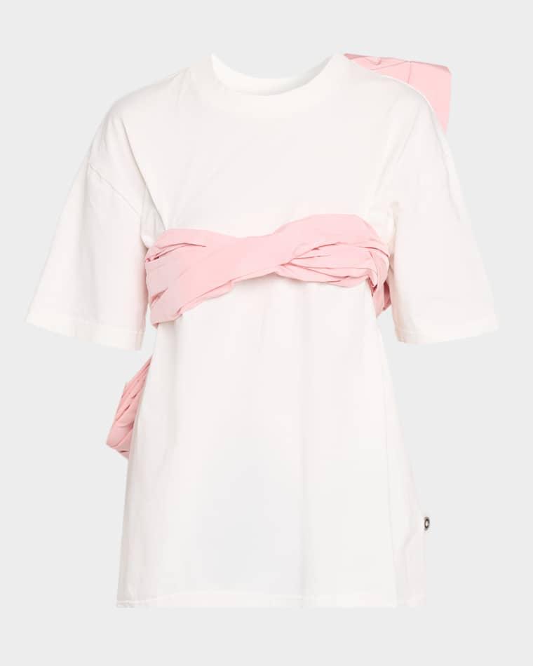 Taffeta Knot Bandeau T-Shirt by AREA