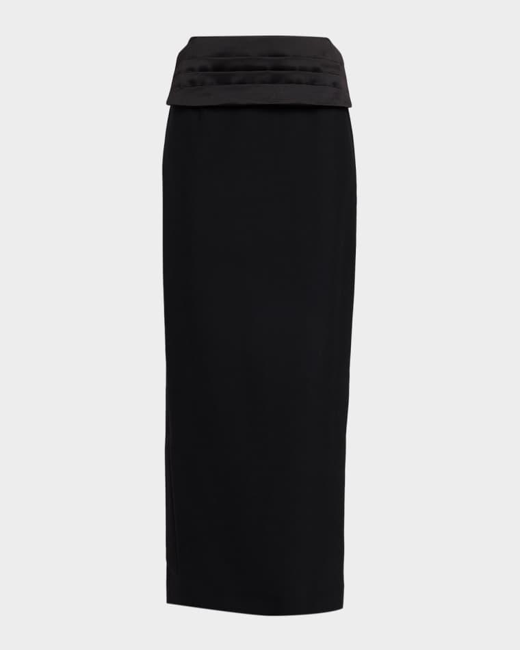 Tuxedo Maxi Column Skirt by AREA