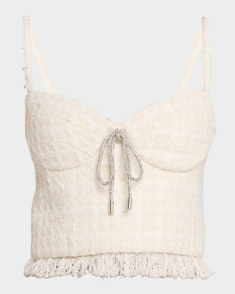 Tweed Lady Bustier Top by AREA