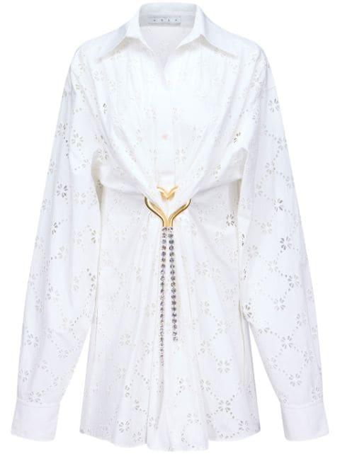 broderie anglaise shirt dress by AREA