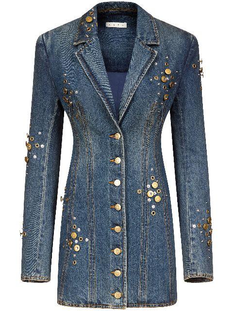 button-embellished dress by AREA