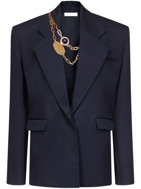 chain-detailing blazer by AREA