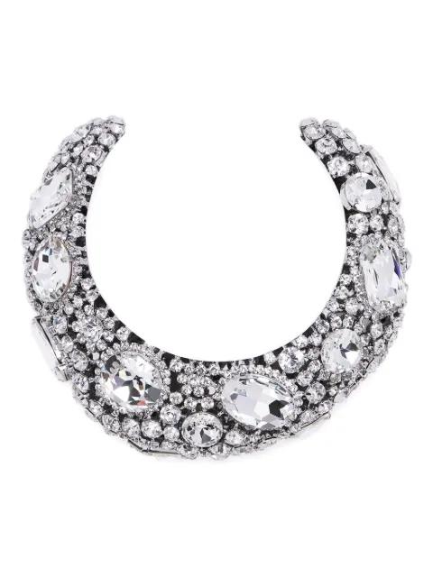 crystal cluster choker necklace by AREA