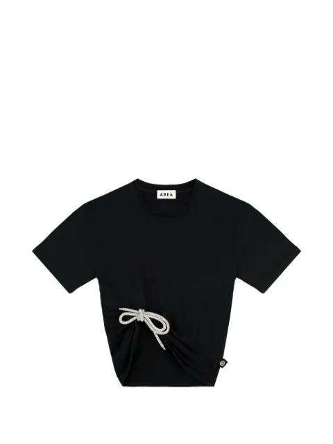 crystal-embellished knot T-shirt by AREA