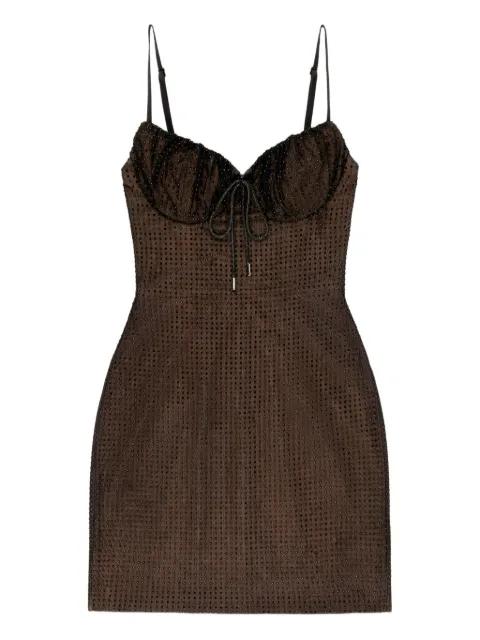 crystal hotfix mini dress by AREA
