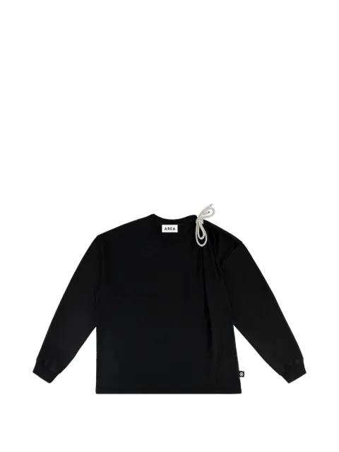 crystal-knot cut-out T-shirt by AREA