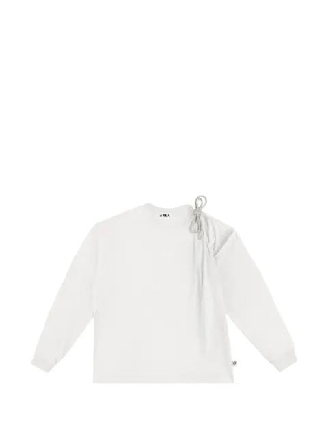 crystal-knot cut-out T-shirt by AREA