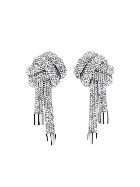 crystal knot earrings by AREA