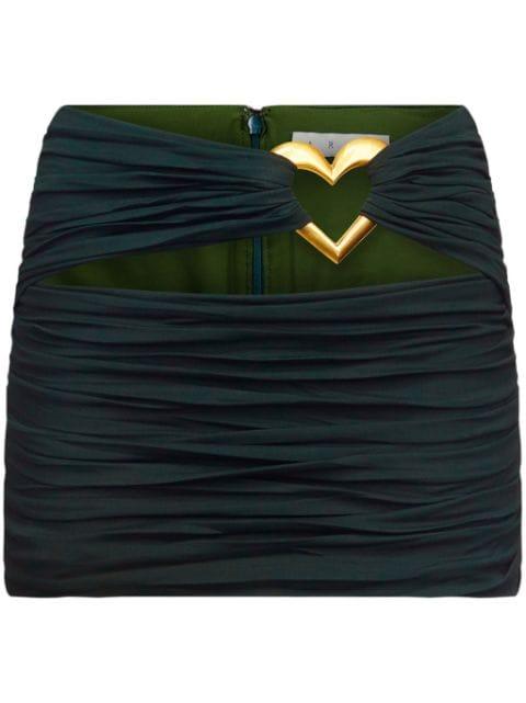 cut-out ruched miniskirt by AREA