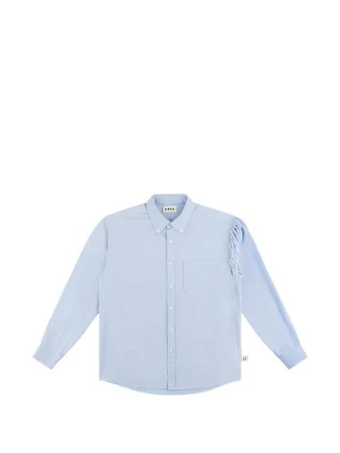 deconstructed frayed-edge shirt by AREA