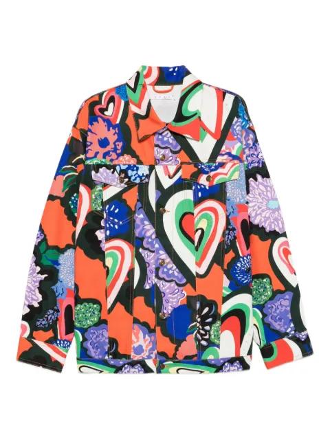 graphic-print denim jacket by AREA
