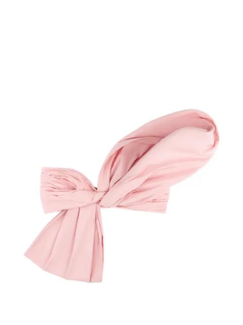 knotted taffeta bandeau top by AREA