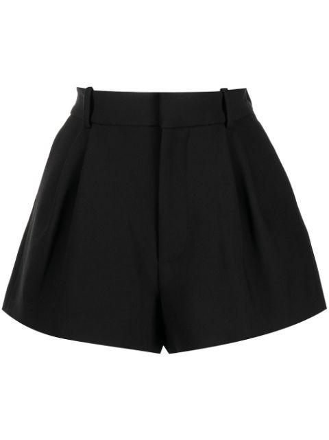 logo-laque pleated tailored shorts by AREA