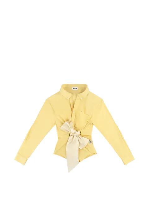 satin-knot Oxford shirt by AREA