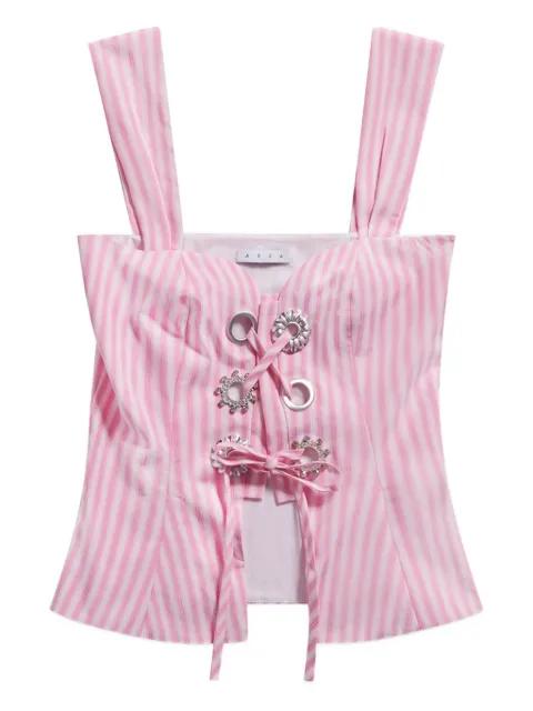striped corset top by AREA