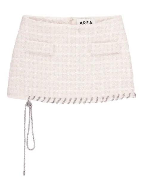tweed-texture mini skirt by AREA