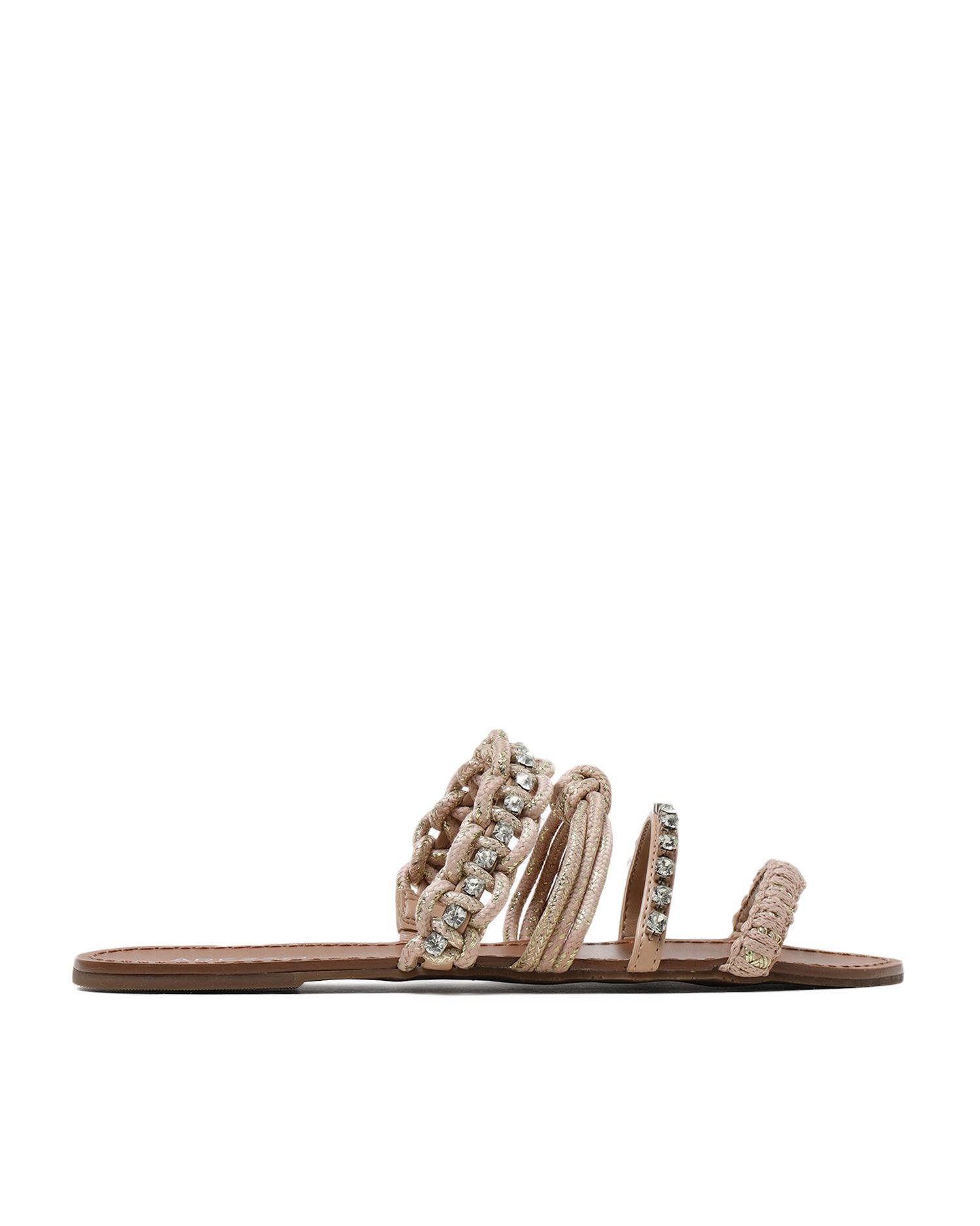 Crystal-embellished slippers by AREZZO
