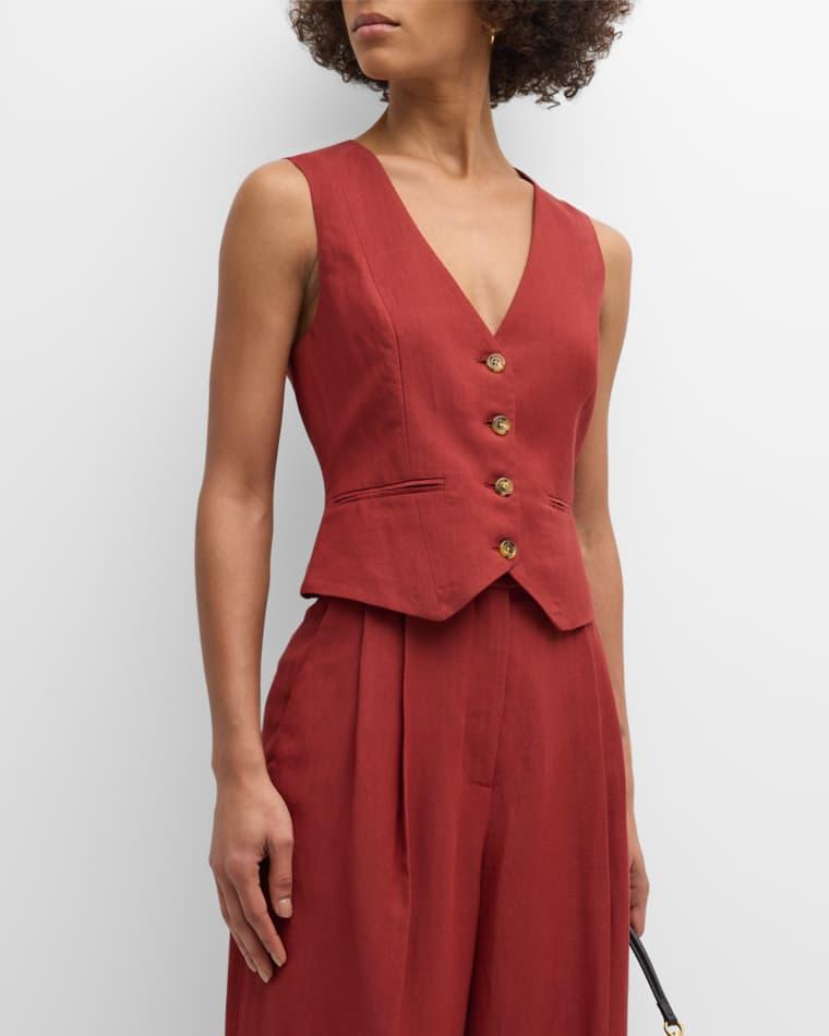 Button-Down Twill Waistcoat by ARGENT