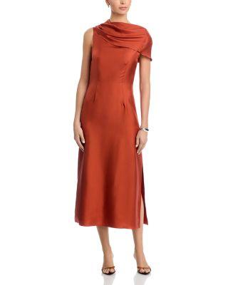 Silk Funnel Neck Dress by ARGENT