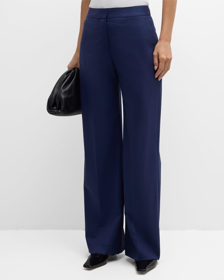 Wide-Leg Seasonless Wool Trousers by ARGENT