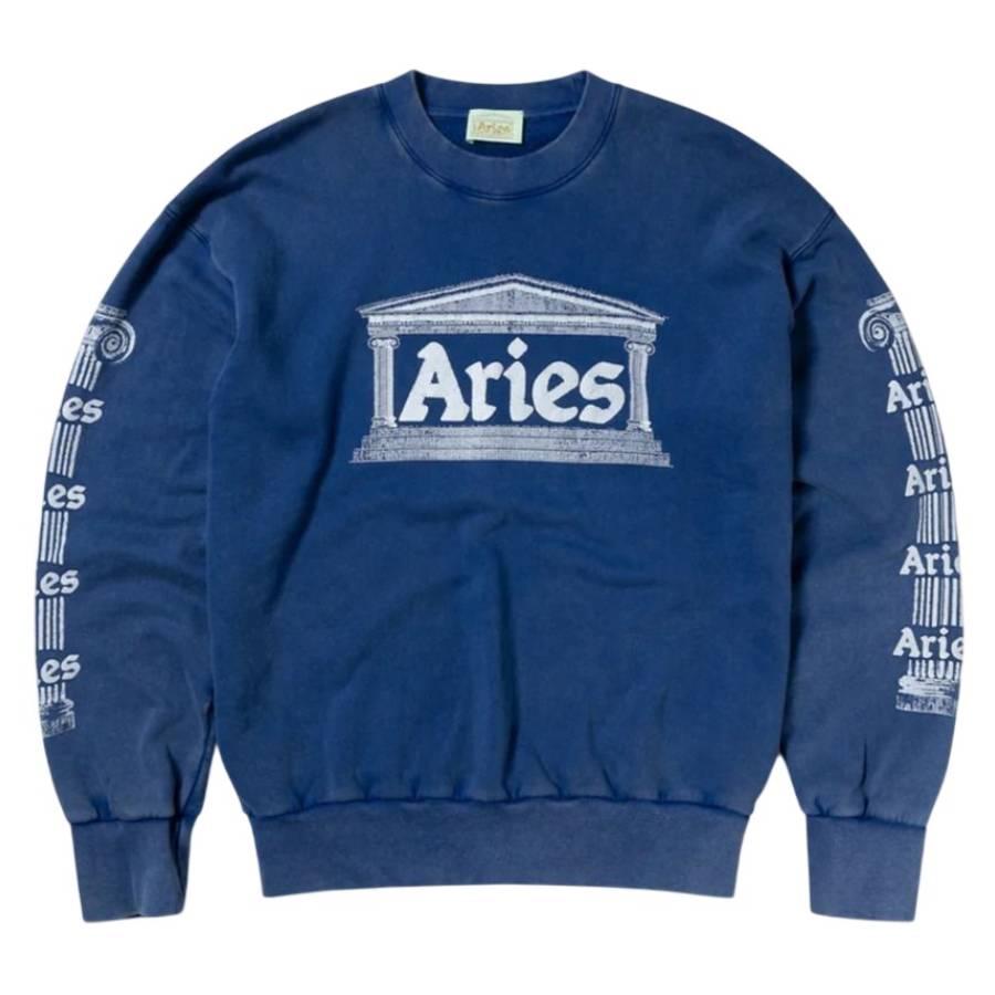 Aries Aged Ancient Column Cotton Sweater by ARIES