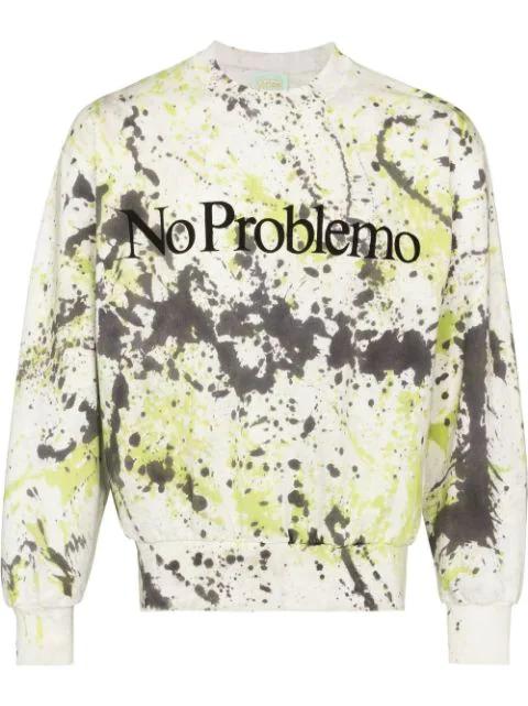 No Problemo paint-print sweatshirt by ARIES