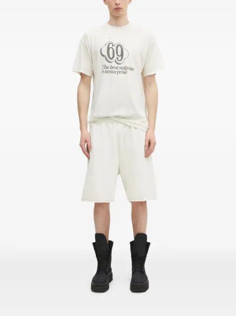 Premium Aged Temple logo-print shorts by ARIES
