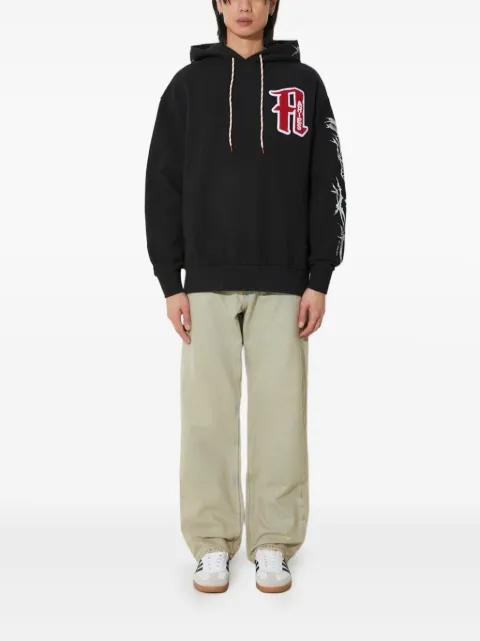 embroidered skeleton-print hoodie by ARIES