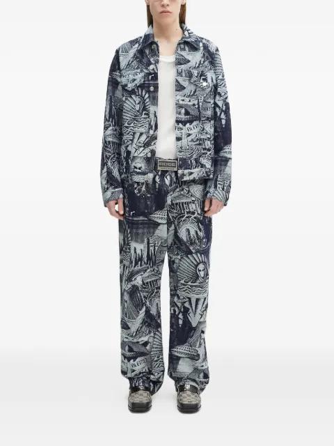 graphic-print jeans by ARIES
