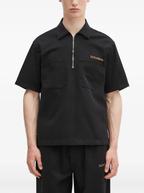 logo-embroidered polo shirt by ARIES