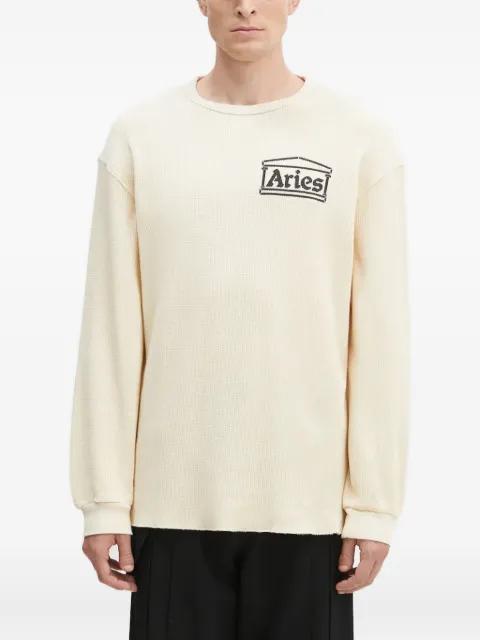 logo waffle-pattern sweatshirt by ARIES
