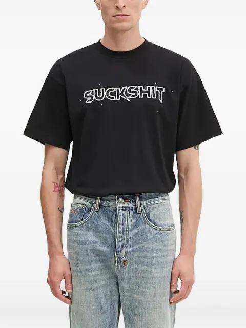 outline-print T-shirt by ARIES