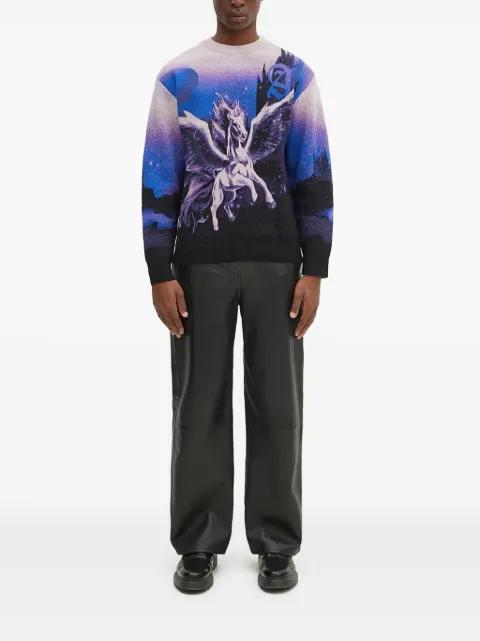 pegasus-print crew-neck sweater by ARIES
