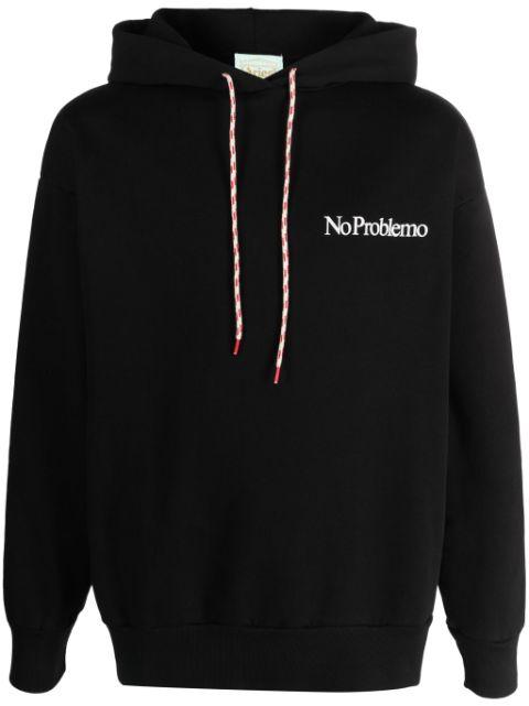 slogan-print cotton hoodie by ARIES