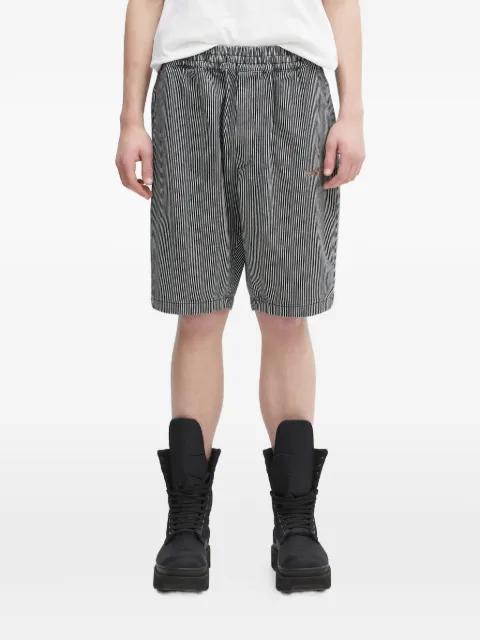 striped patch shorts by ARIES
