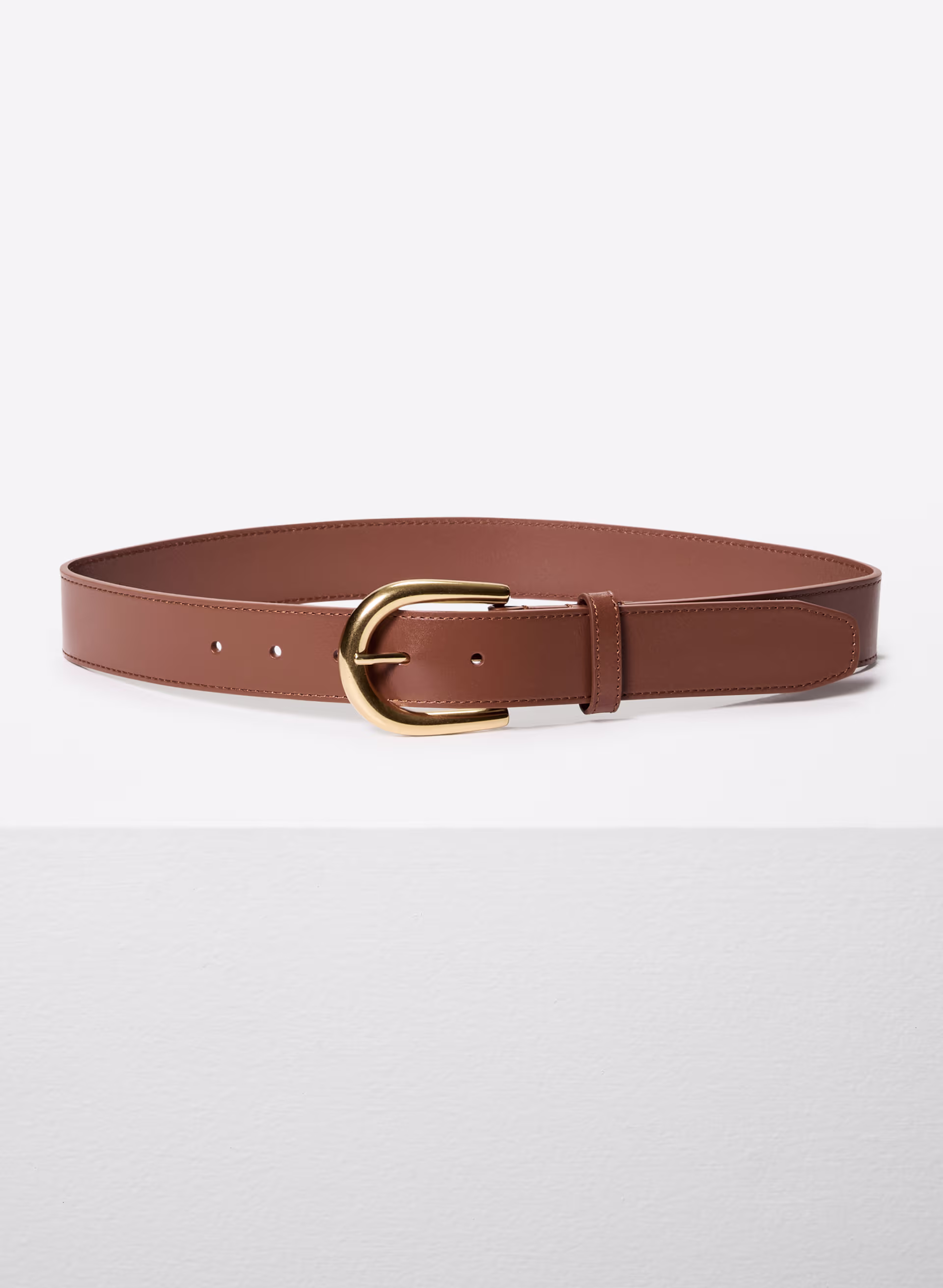 ACCENT SOLID BRASS LEATHER WIDE BELT by ARITZIA