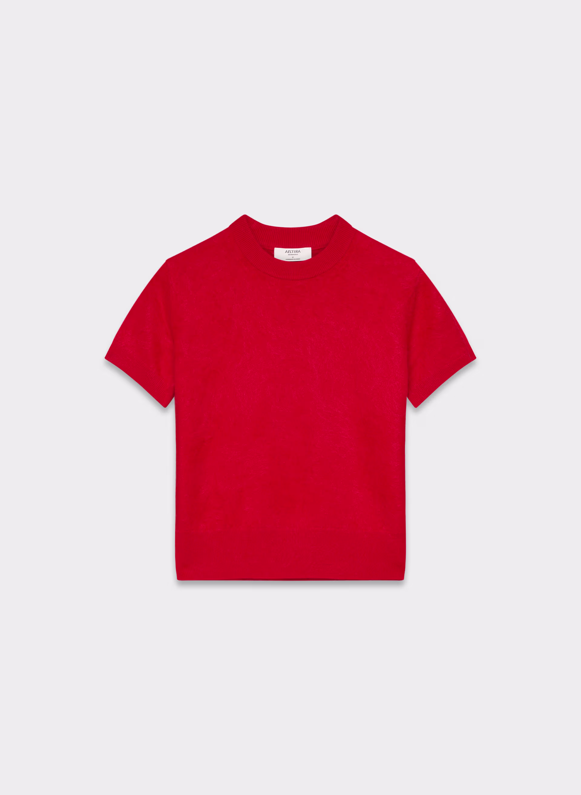 BRUSHED CASHMERE SHORTSLEEVE CREW SWEATER by ARITZIA