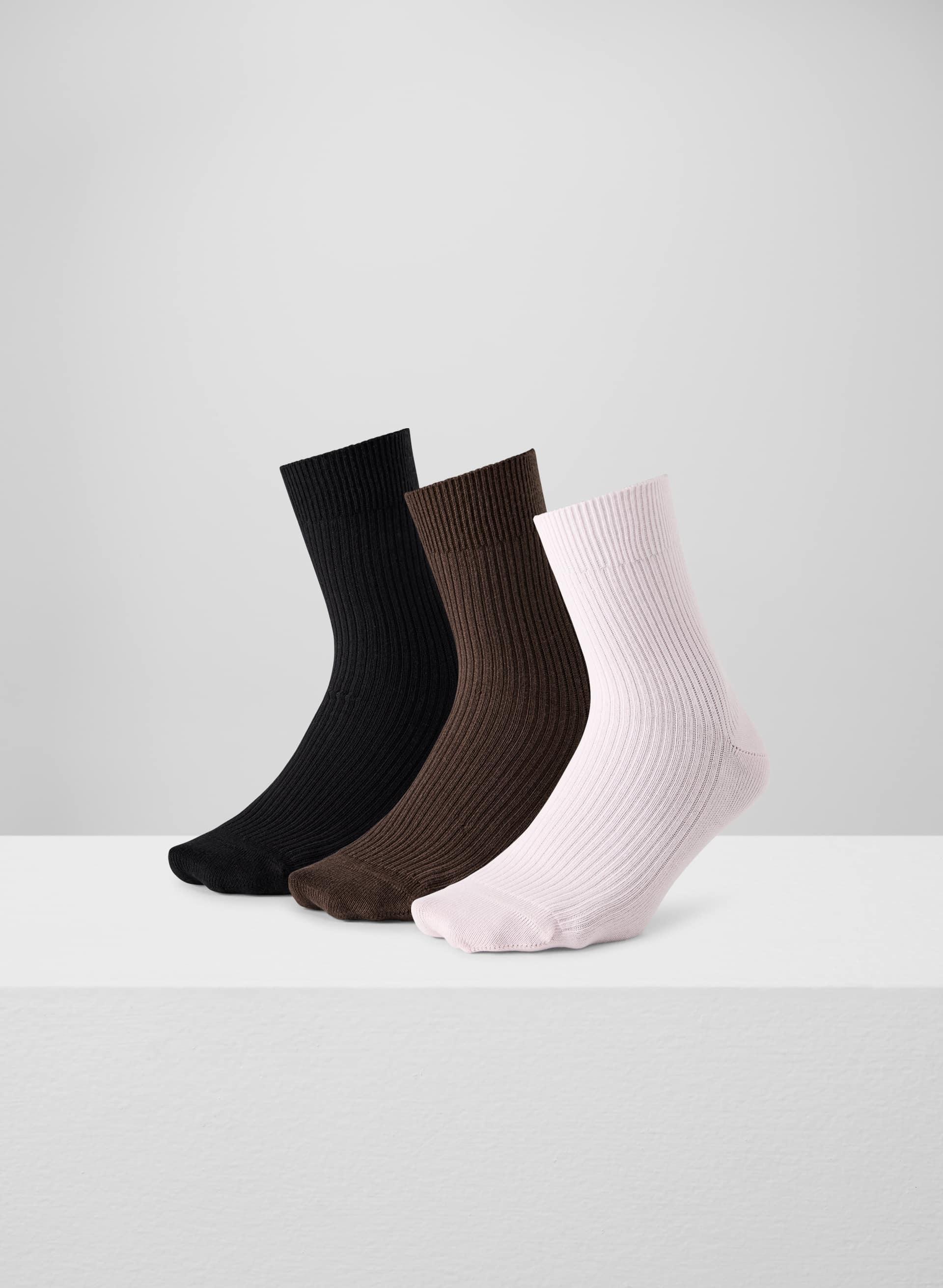 DAILY RIB ANKLE SOCK 3-PACK by ARITZIA