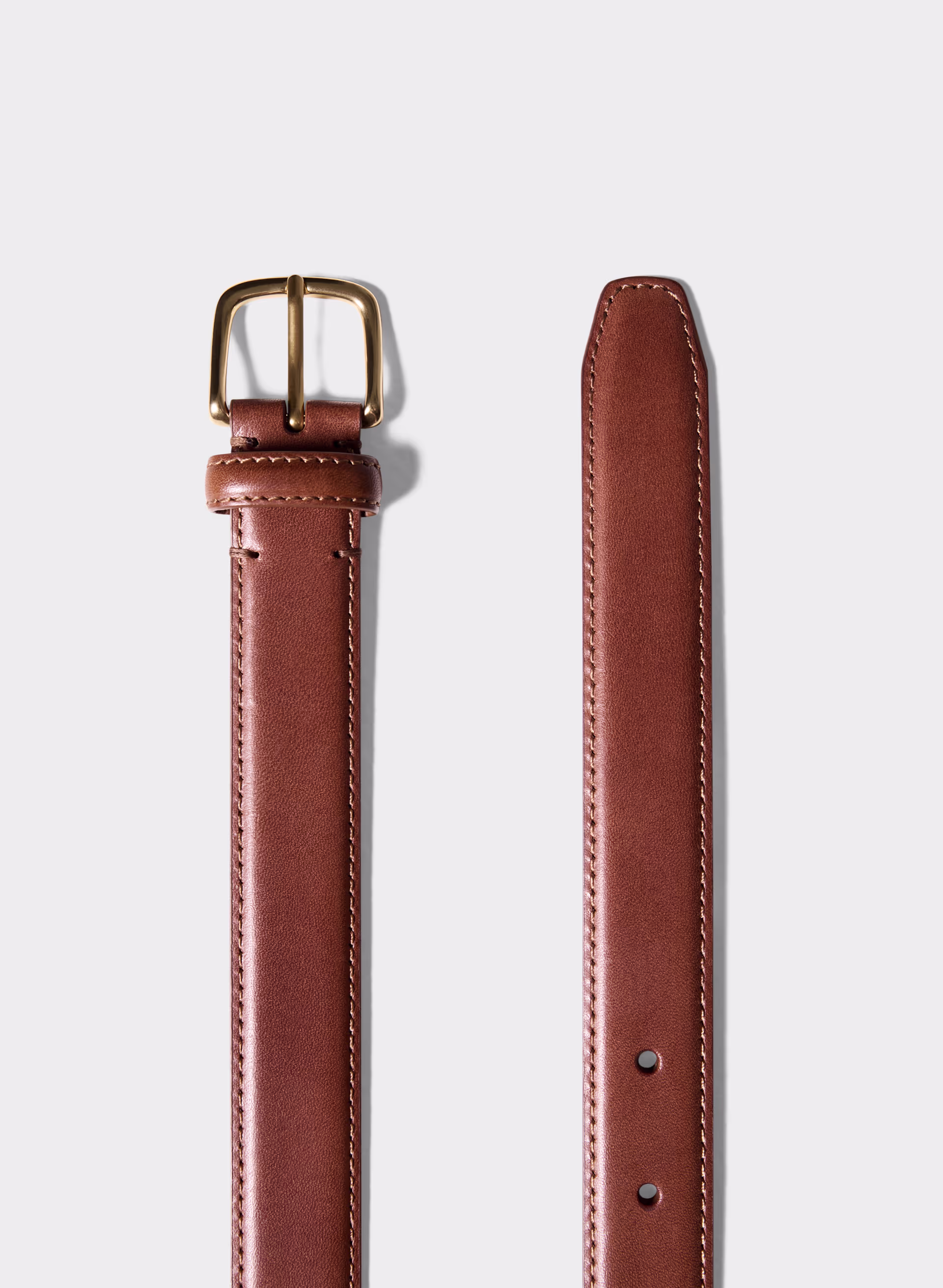 ESSENTIAL SOLID BRASS LEATHER BELT by ARITZIA