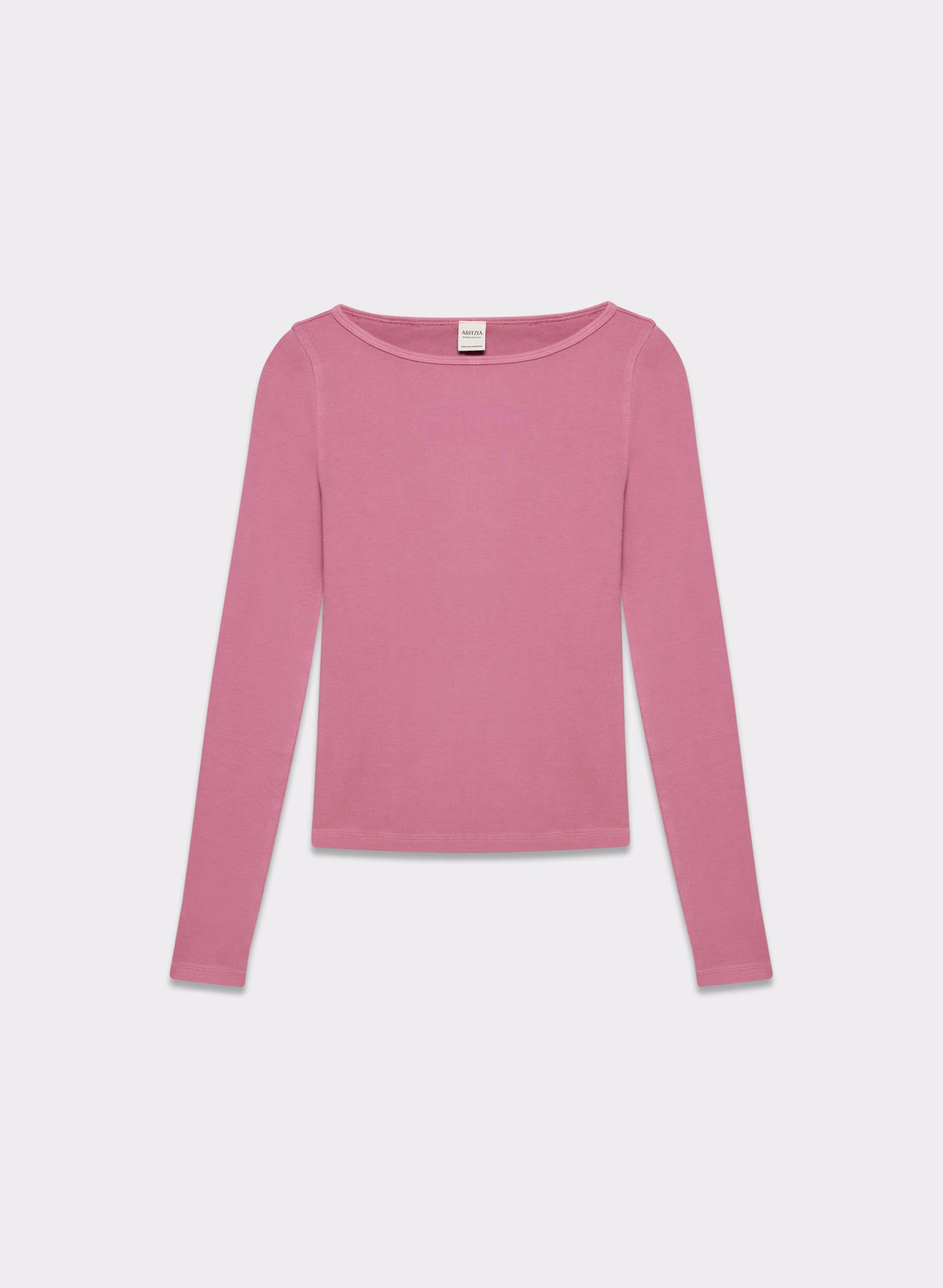HOMESTRETCH™ RIB AIRWAVE BOATNECK LONGSLEEVE by ARITZIA